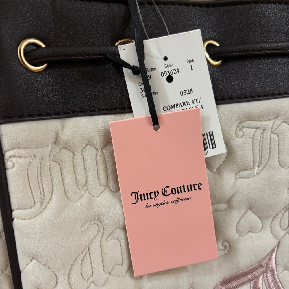 Juicy Couture White and Brown DAYDREAMER Tote - Picture 2 of 2